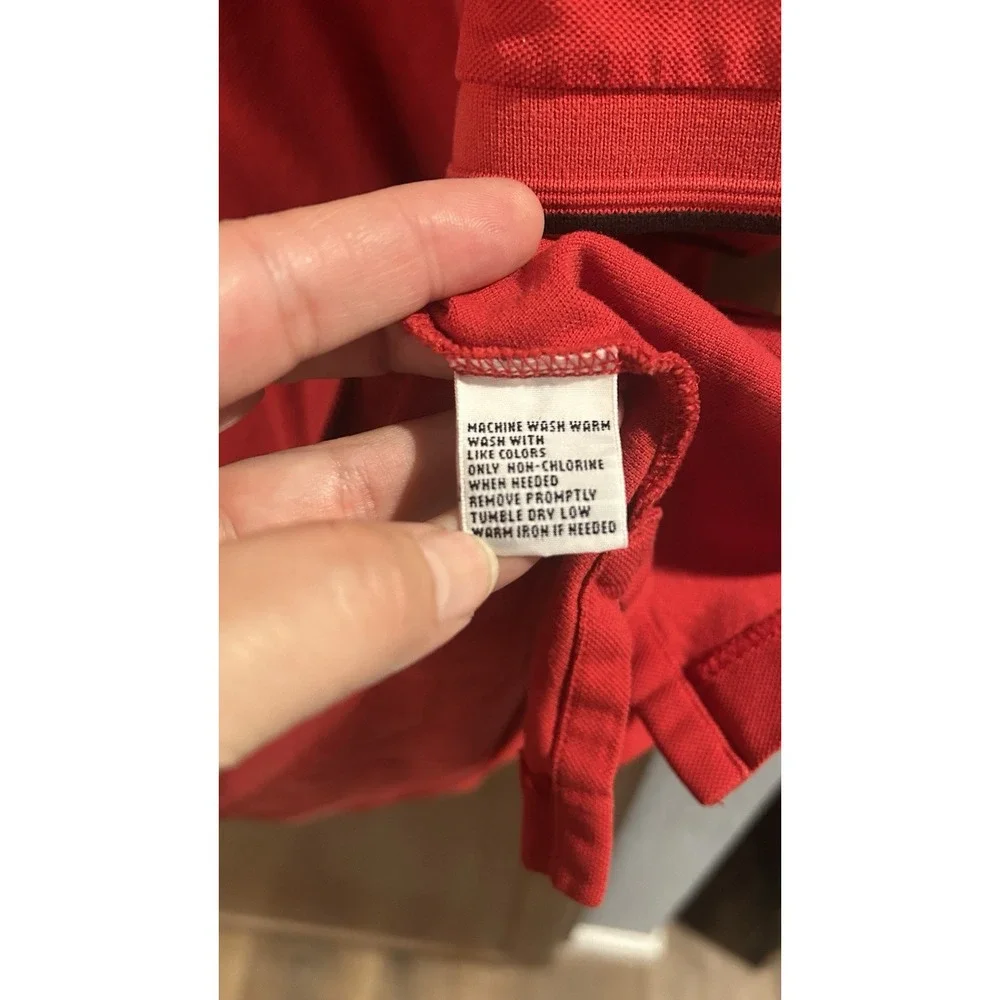 Polo Ralph Lauren Golf Shirt Men's Large Red Short Sleeve Big Pony Preppy Casual